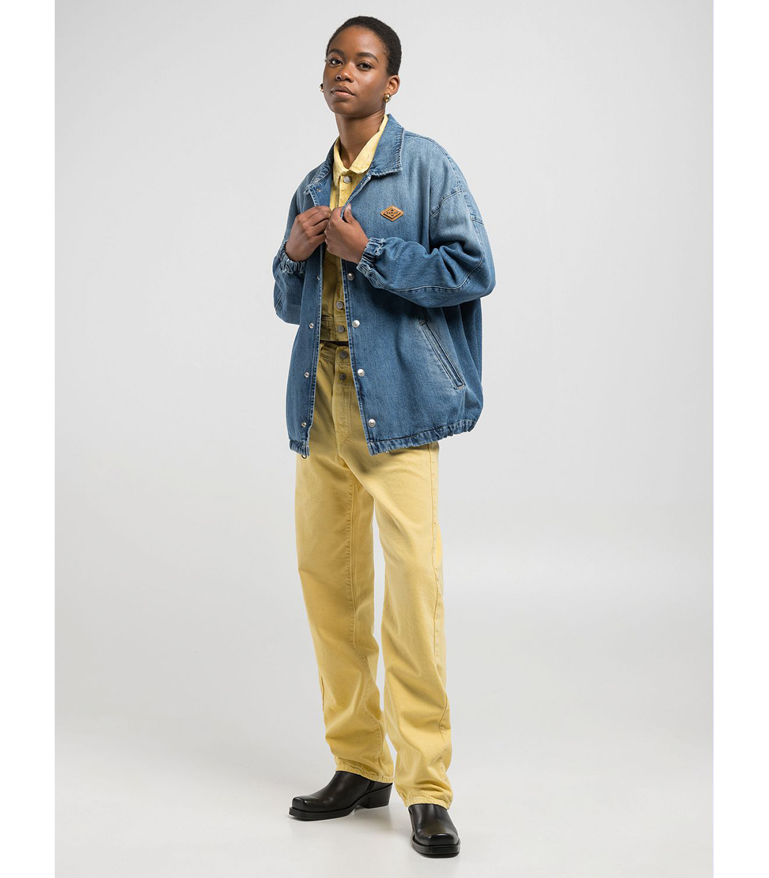 リサイクルインディゴデニムコーチジャケット 詳細画像 ブルー 6